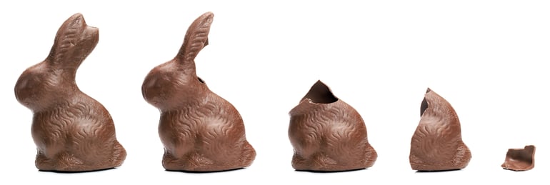 Easter bunnies being eaten!