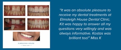 Invisalign and dental implant treatment at Elmsleigh House Dental Clinic in Farnham, Surrey, restores Miss K's smile