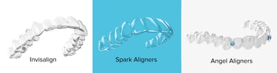 Invisalign, Spark Aligners and Angel Aligners offered by the Specialist orthodontist at Elmsleigh House Dental Clinic in Farnham, Surrey