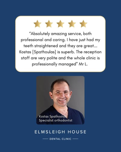 Patient testimonial for Spark aligners at Elmsleigh House Dental Clinic