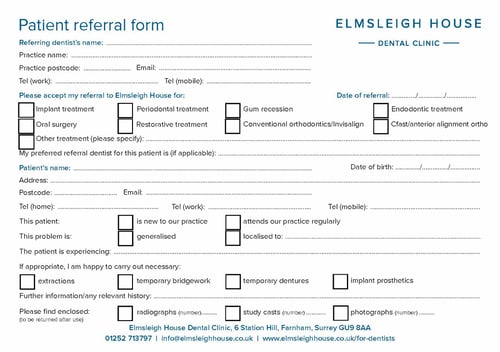 Patient Referral Form Digital